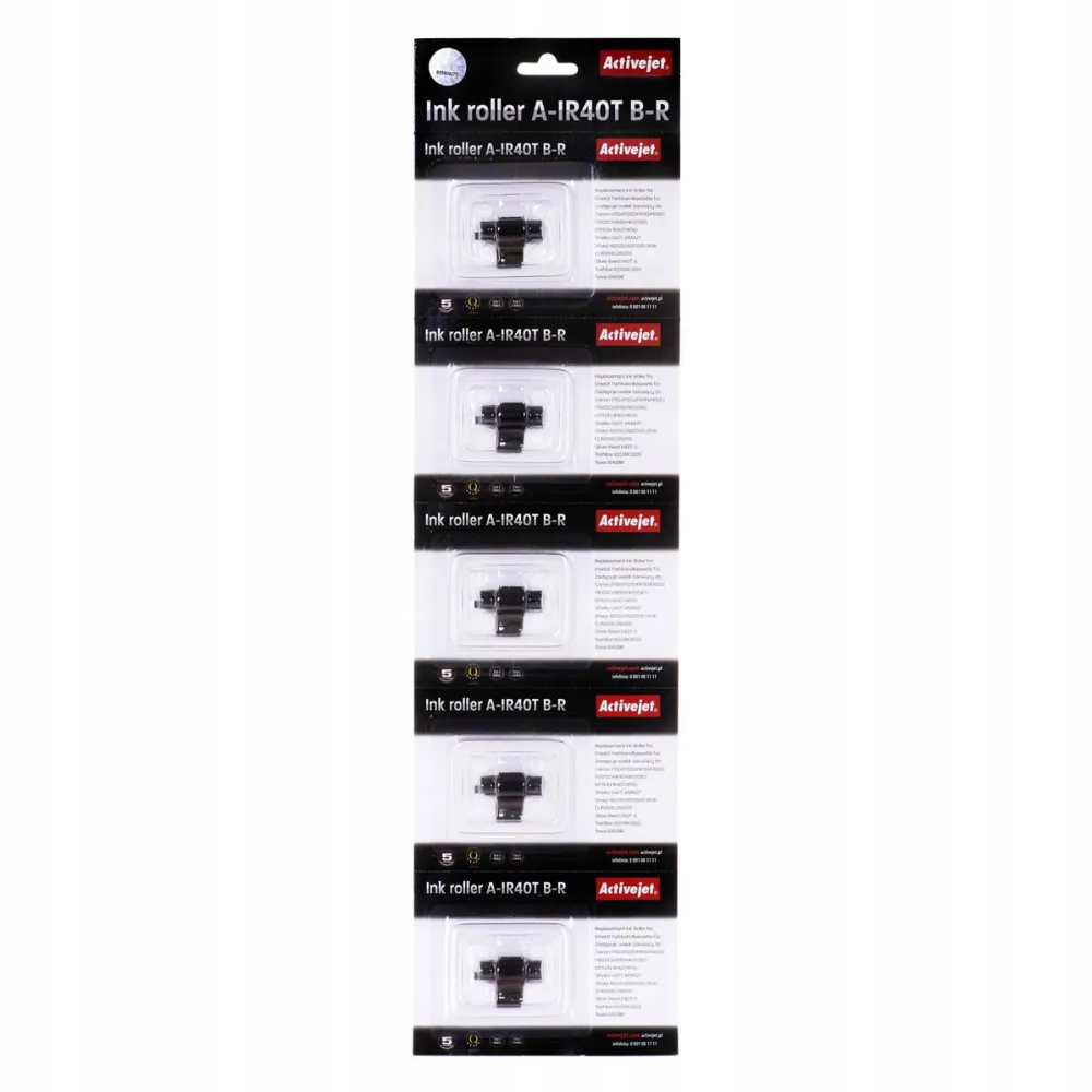 Toner imprimanta ACTIVEJET Ribbon Compatibil A-IR40T B-R set of ink rollers -R; IR40T replacement; Supreme; 5 pcs; black; red