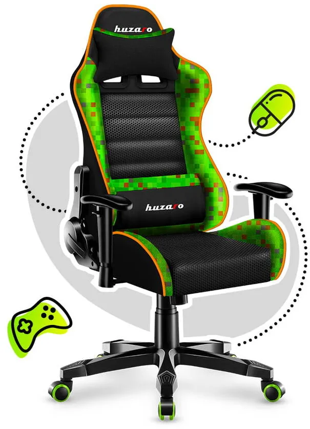 Scaun Gaming huzaro HZ-Ranger 6.0 Pixel Mesh pentru copii