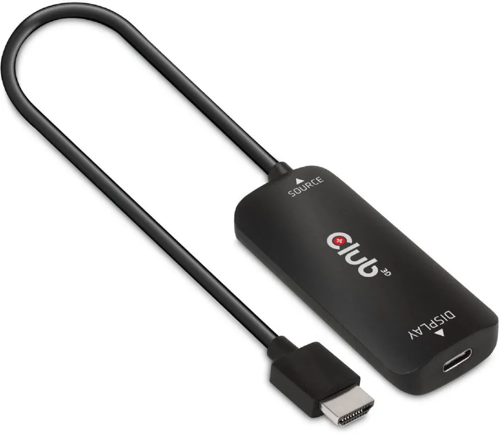 Adaptor CLUB 3D HDMI + MicroUSB > USB-C 4K120Hz activ St/Bu