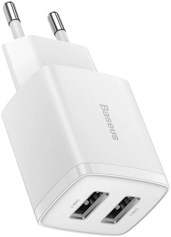 incarcator Baseus Compact 2x USB 10,5 W alb (CCXJ010202)