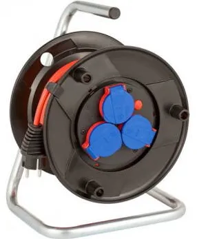 Brennenstuhl "Garant" Cable Reel , IP44, cable red 20m, special plastic, black
