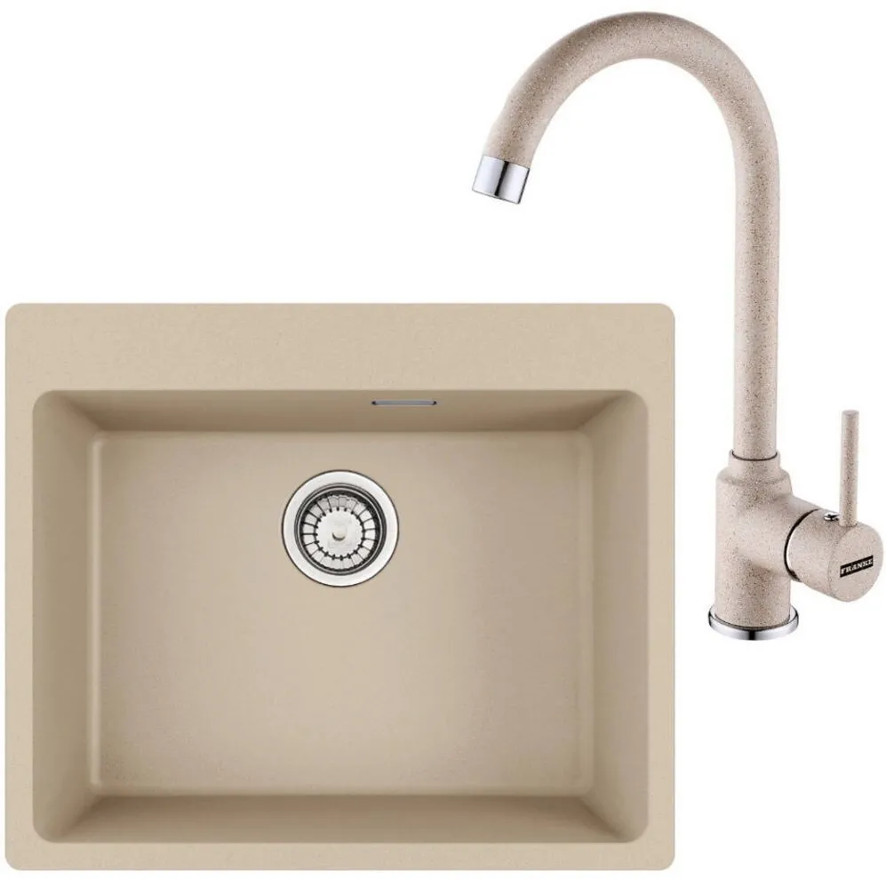Franke Pachet chiuveta bucatarie fragranite Franke MRG 610-54, 590x500 mm + Baterie Pola 1.0, Avena