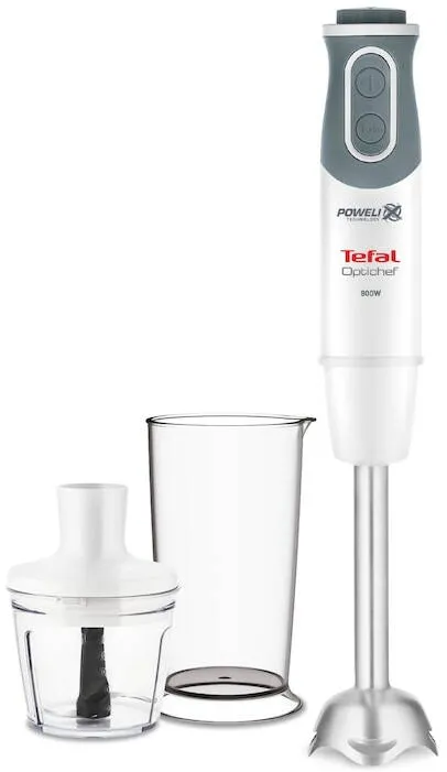 TEFAL Blender vertical Tefal OptiChef HB641138, 2 in 1, 800 W, Tehnologie Powelix, 10 viteze, Functie Turbo, Alb