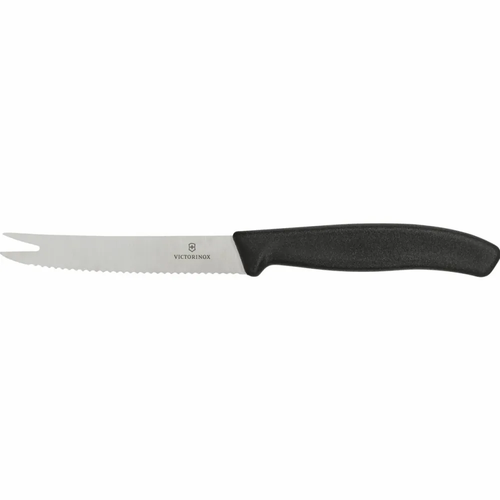 Victorinox Cutit clasic negru pentru branza si carnati