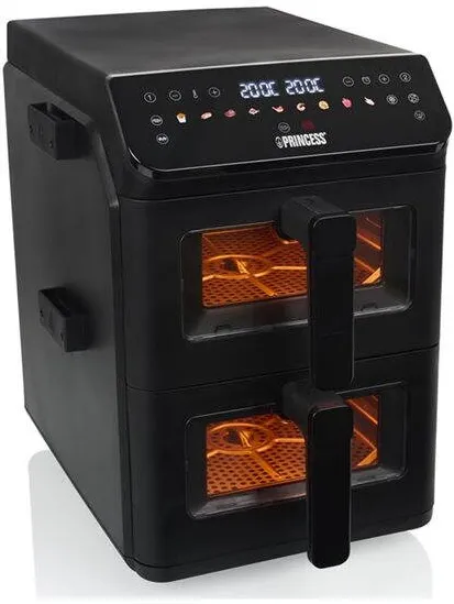 Friteuza cu Aer Cald Princess 01.182490.01.001 Double Stack, 2 x 5.6L, Black