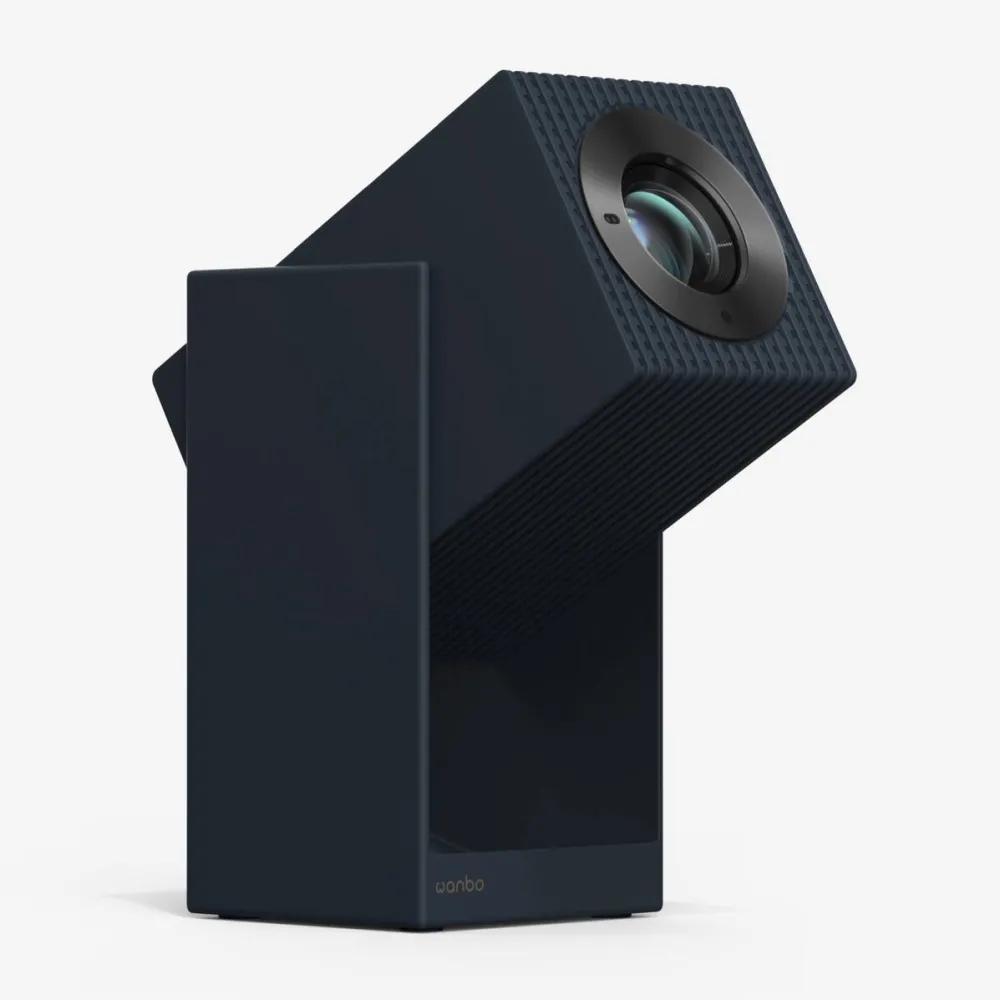 Videoproiector Xiaomi Wanbo Cube 2 Pro, culoare albastra, luminozitate 500 ANSI, Android TV 11, gimbal integrat, imagine clara si stabila, ideal pentru filme, jocuri si prezentari multimedia acasa sau la birou