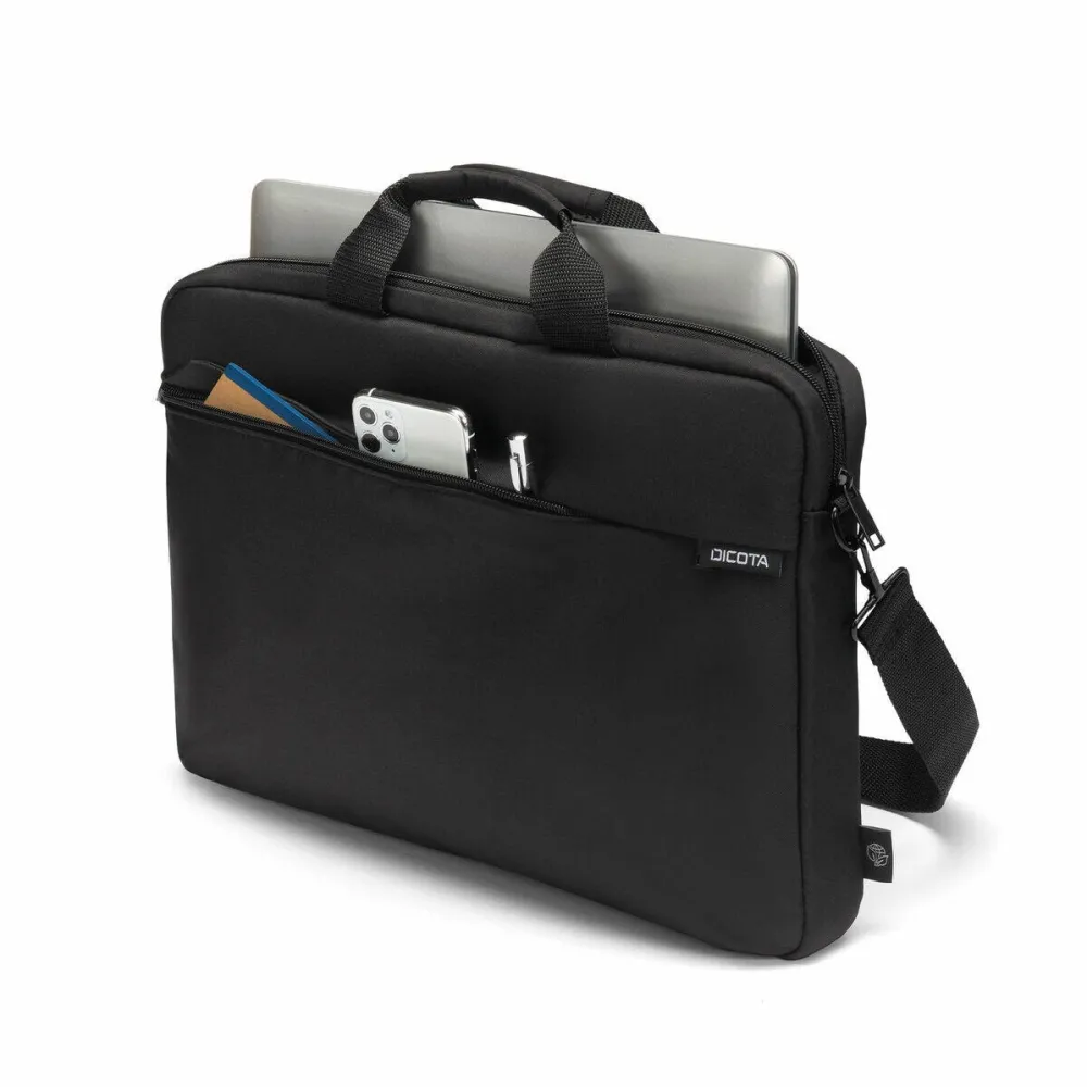 DICOTA Geanta laptop Dicota, model D32091-RPET, neagra, 14.1'', cu manere si buzunare interioare
