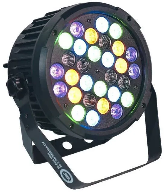 Light4Me LIGHT4ME BLACK PAR 30x3W RGBA-UV LED - LED stage spotlight