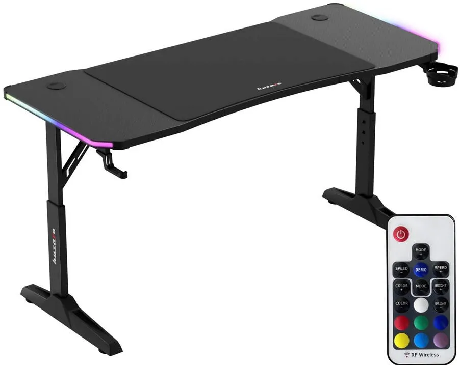Birou Gaming huzaro Huzaro Hero 3.6 RGB Black gaming desk