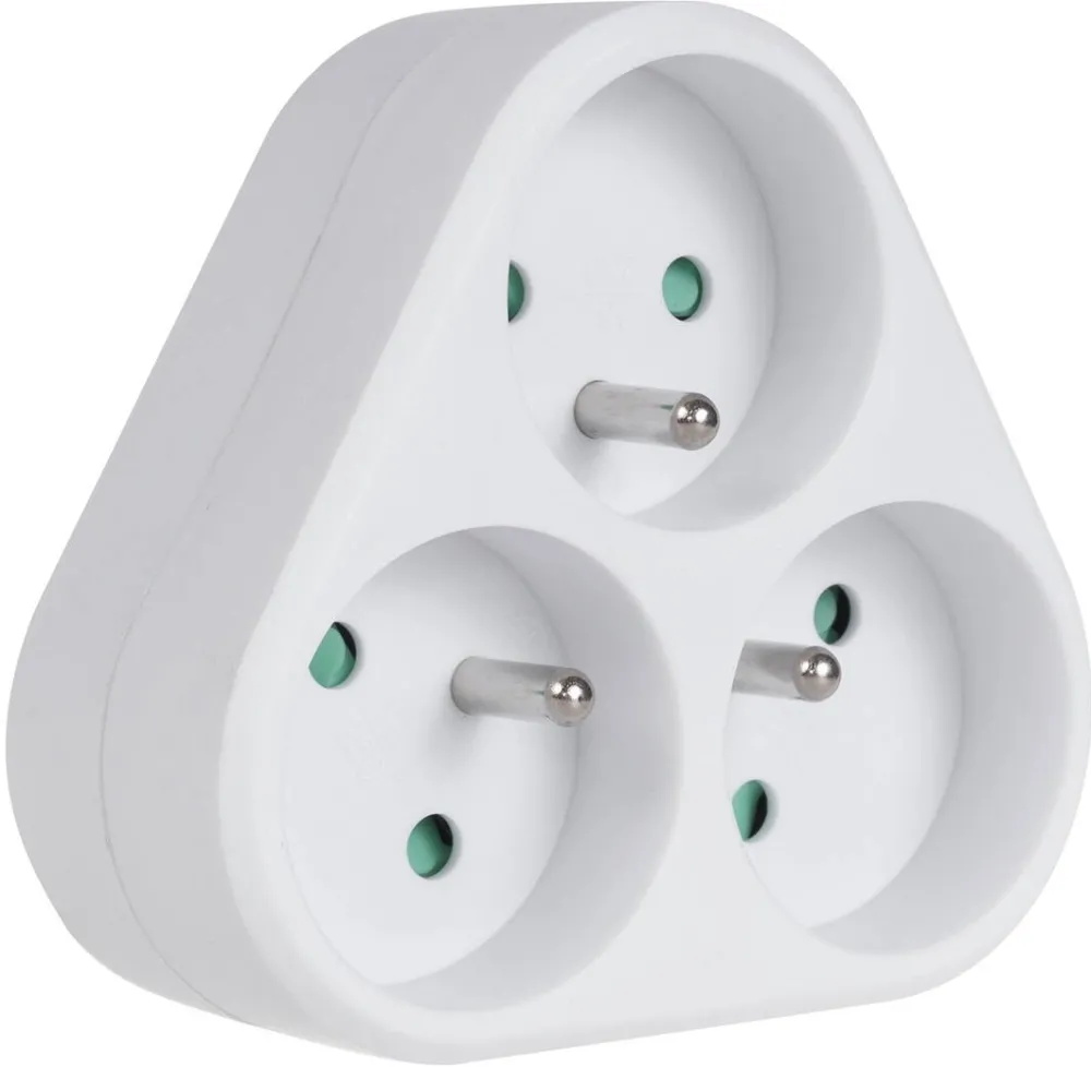 MACLEAN Priza tripla, 16A, max. 3680W, Alb