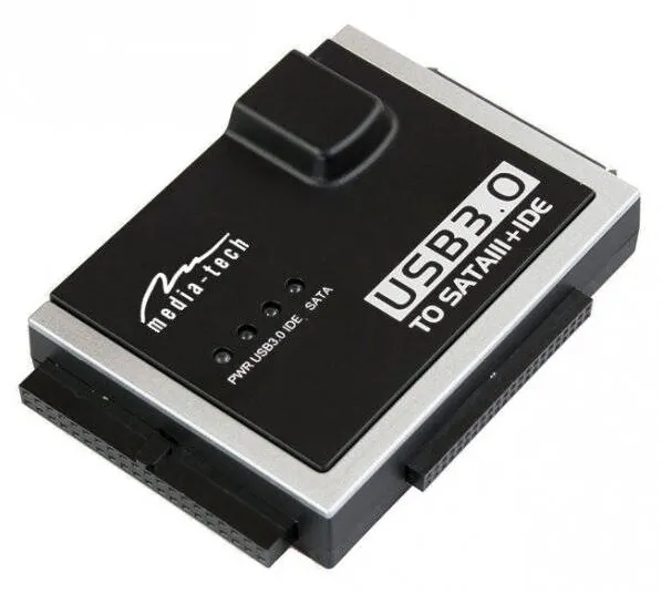 Adaptor Media-Tech MT5100 cable gender changer IDE/SATA USB 3.0 Black