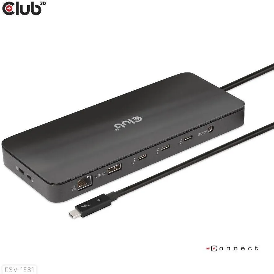 Docking Station CLUB 3D Thunderbolt4 11-in-1 HUB > 3xThunderbolt/3xUSB  St/Bu