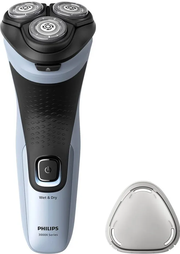 Aparat de ras rotativ Philips X3003/00 cu trimmer 3 capete negru albastru