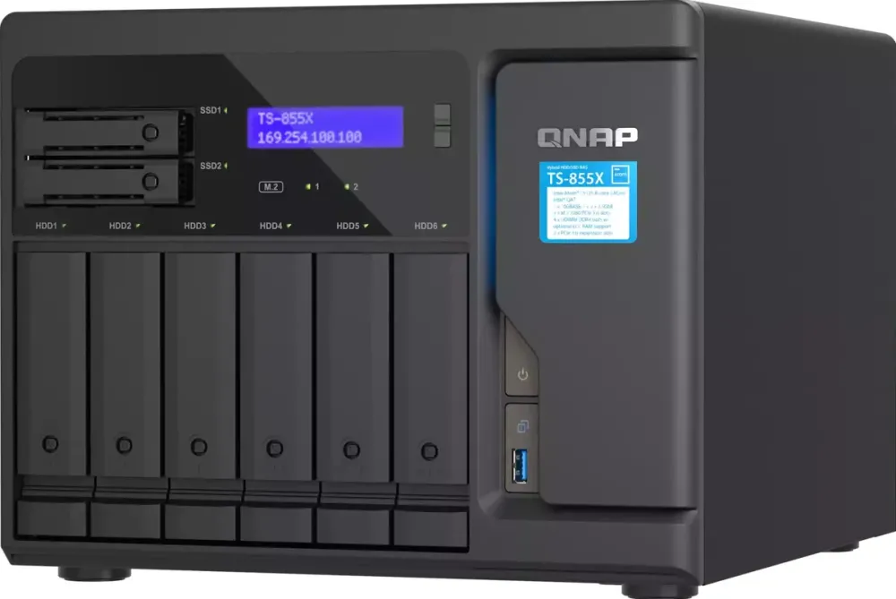 QNAP TS-855X-8G 0/6+2HDD Tower