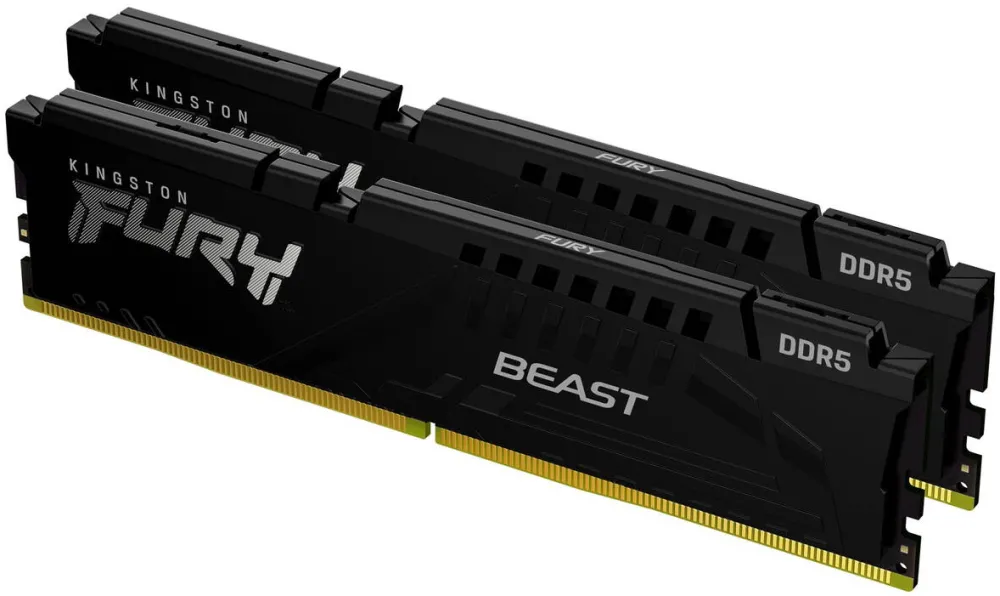 Memorie RAM Kingston FURY Beast 128GB 5600MT/s DDR5 CL36 DIMM (Kit of 2) Black
