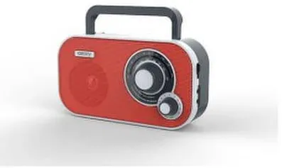 CAMRY CR 1140R Radio, FM: 88-108MHz, AM: 530-1,600kHz, red