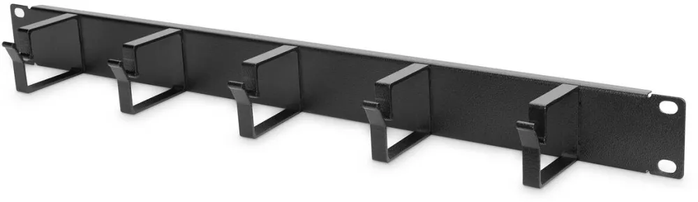 Rack Digitus 1U cable management panel 5x cable rings 40x60 mm, color black