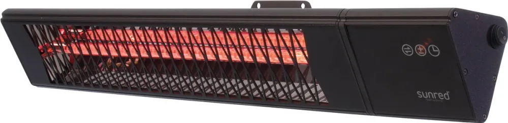 SUNRED PRO25W-SMART Heater, Triangle Dark Smart Wall, Power 2500 W, Black