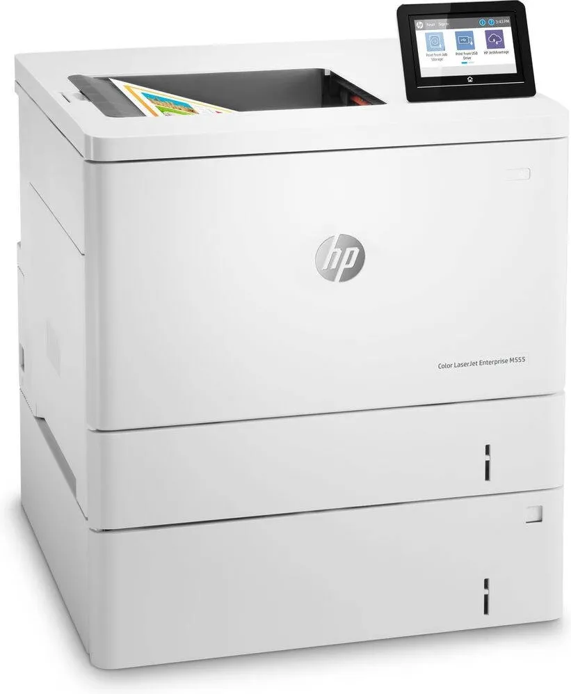 Imprimanta multifunctionala HP Imprimanta, HP, LaserJet M555x SFP Laser Color, Alb
