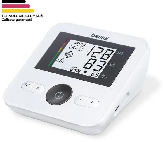 Beurer Tensiometru Beurer BM27+, detectare aritmii, memorie utilizator, 112x110x53mm