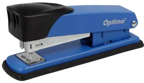 Capsat perfor caps OPTIMA Capsator metalic, 30 coli, 136x58x40mm, capse 24/6, 26/6, 24/8, Optima MS30 - albastru
