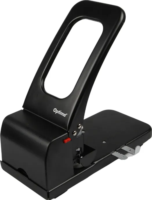 Capsat perfor caps OPTIMA Perforator metalic, de mare capacitate, 100 coli, Optima HDP100 - negru