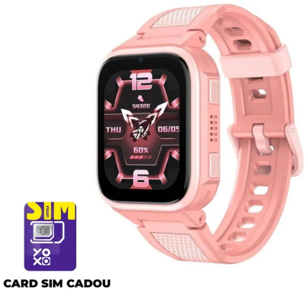Smartwatch LAGENIO pentru copii cu Functie Telefon, K10 Conexiune 4G, Localizare GPS, IP68, Functie SOS, Roz