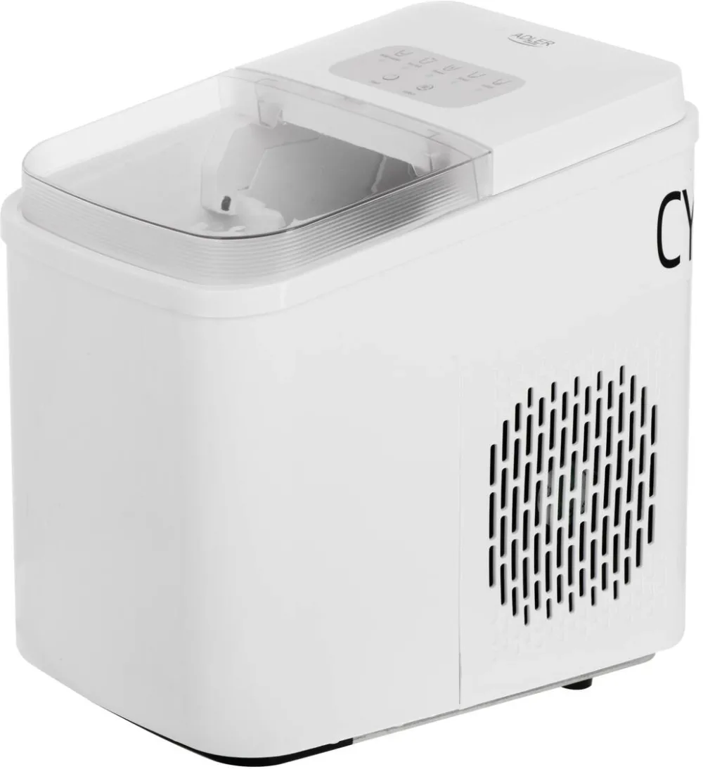 Adler AD 8800 Ice Cube Maker, 2 Ice Sizes, Self-Cleaning, White