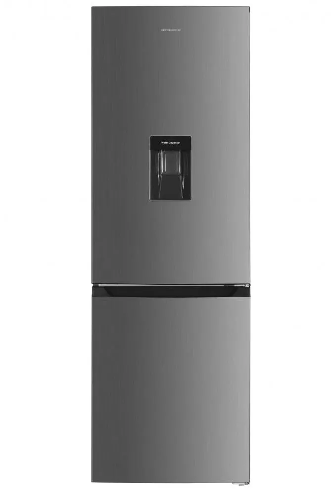 HEINNER Combina frigorifica HCNF-HM291INVXWDE+, 291 l, Clasa E, Dozator apa, Compresor Inverter, Lumina LED, H 186 cm Inox