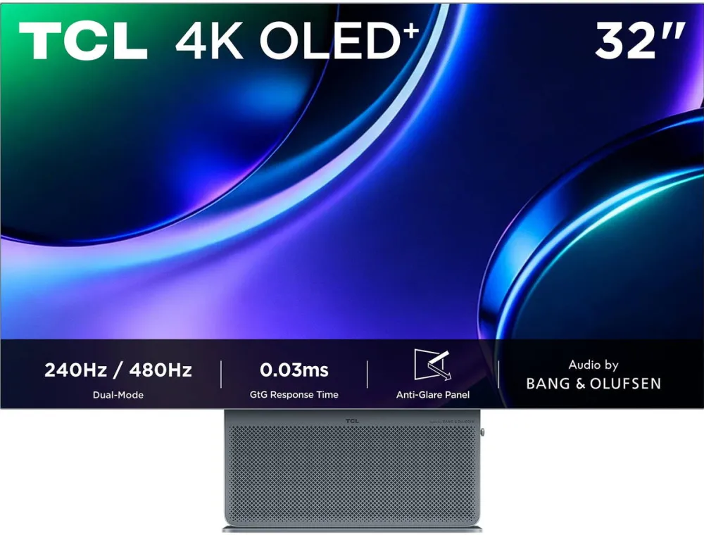 Monitor TCL Monitor Gaming TCL OLED 32X3A, 32", UHD, 240Hz, HDR400, Sunet Bang & Olufsen , 5W*2, Anti-Glare, USB Type-C 90W