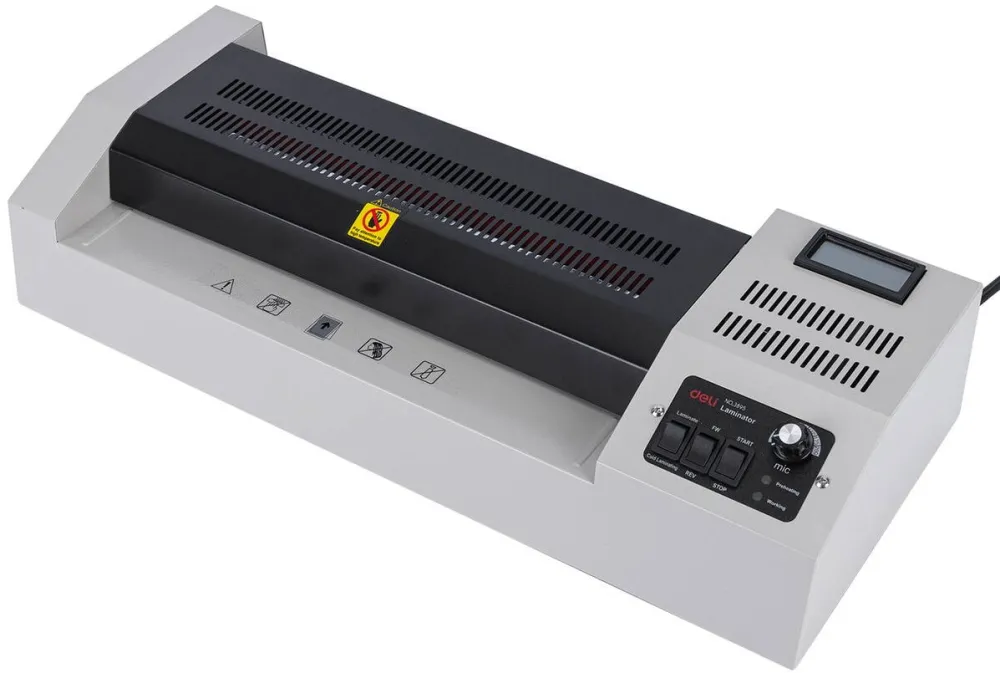 DELI Laminator, Deli, E3895-EU, 600W, Viteza laminare 600mm/min, Format A3, Alb prafuit/Negru