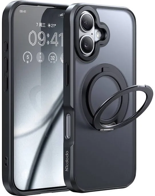 Mcdodo McDodo PC-4930 MagSafe  Case for iPhone 16 with stand (black)