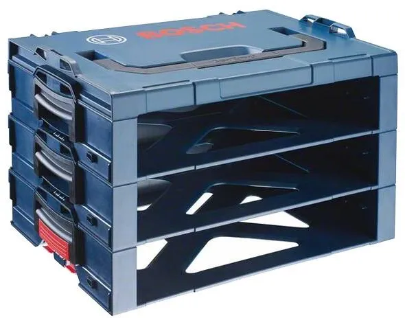 BOSCH 1600A001SF - Raft din plastic, 342x442x356 mm, maner transport, sistem clipsare stocare supraetajata