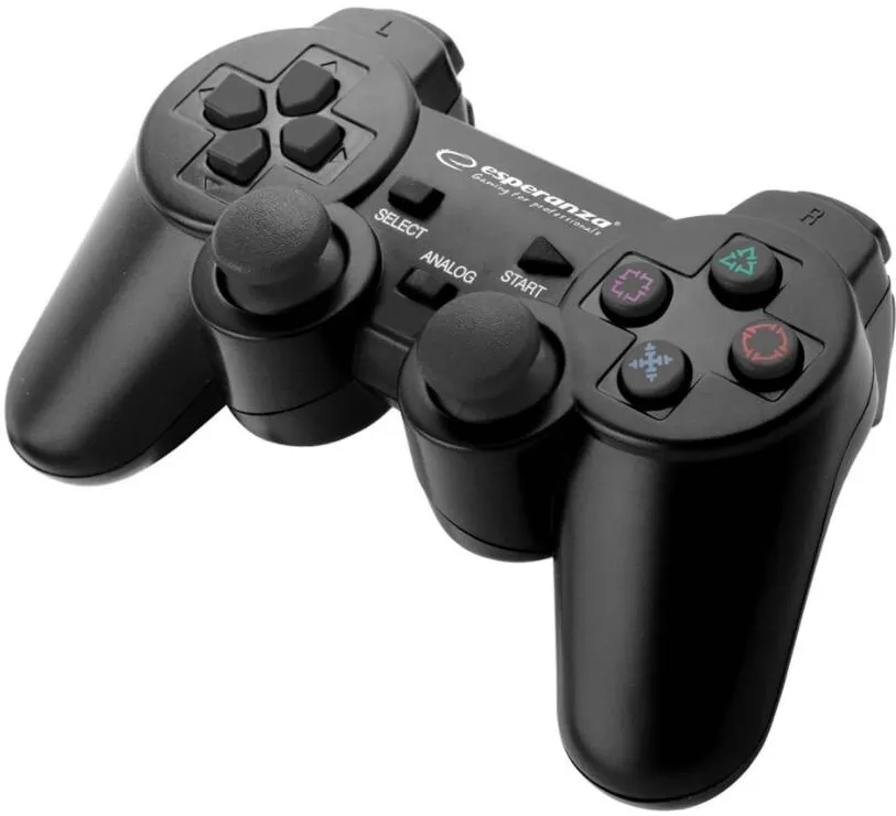 Gamepad Esperanza Esperanza EGG107K Gaming Controller Gamepad PC,Playstation 3 Analogue / Digital USB 2.0 Black