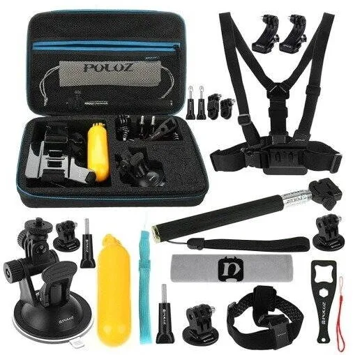 Puluz Set de 20 de accesorii pentru camerele sport PKT11