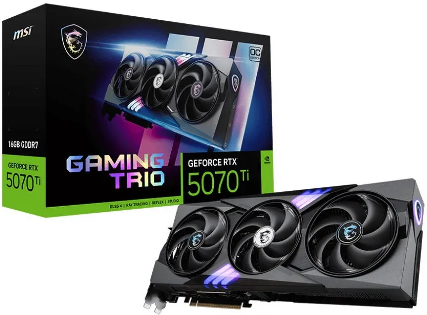 Placa Video MSI GAMING GeForce RTX 5070 Ti 16G TRIO OC NVIDIA 16 GB GDDR7