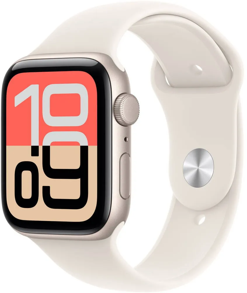 Smartwatch Apple Watch SE 3 GPS 44mm Starlight Aluminium Case with Starlight Sport Band - S/M