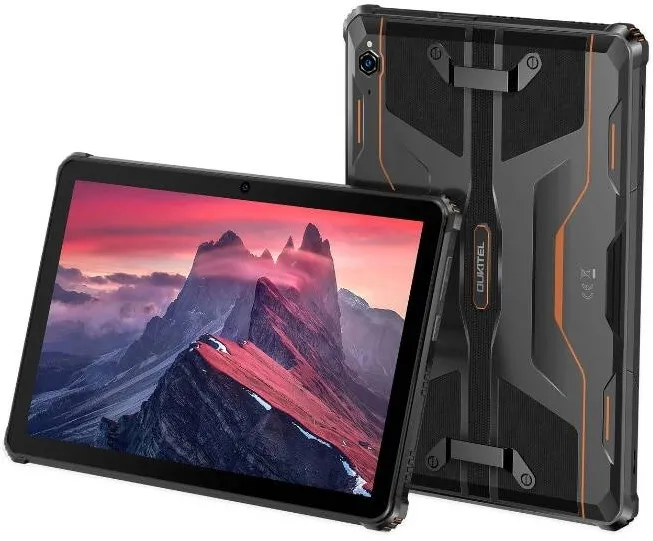 Tableta OUKITEL Tableta Oukitel RT9 Rugged, Procesor Unisoc T606 Octa-Core 1.6GHz, 6GB RAM, 256GB Flash, 16MP, Wi-Fi, Bluetooth, 4G, Dual SIM, Fara incarcator Portocaliu