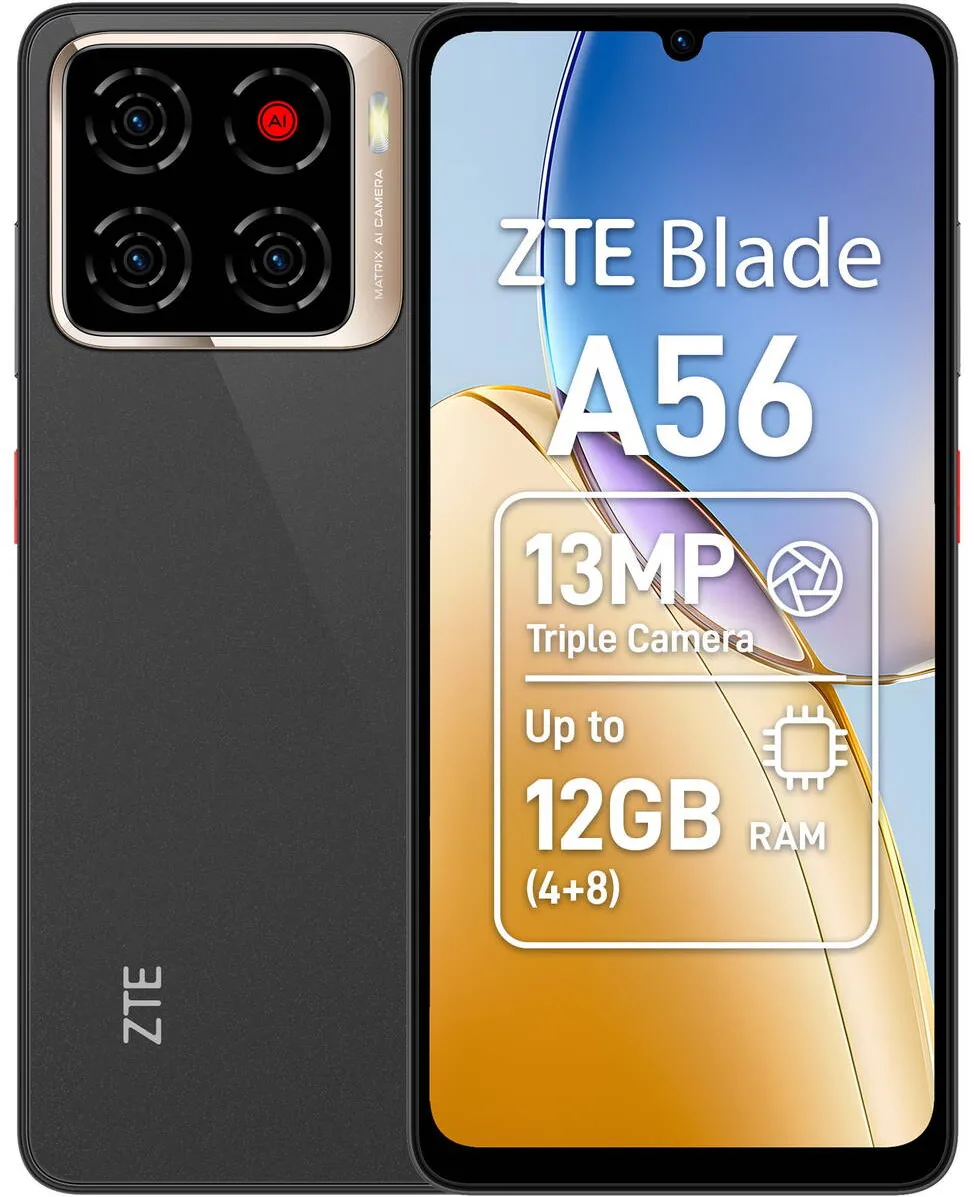 Smartphone ZTE ZTE Blade A56, Dual SIM, 4GB, 64GB, 4G, Celestial Black