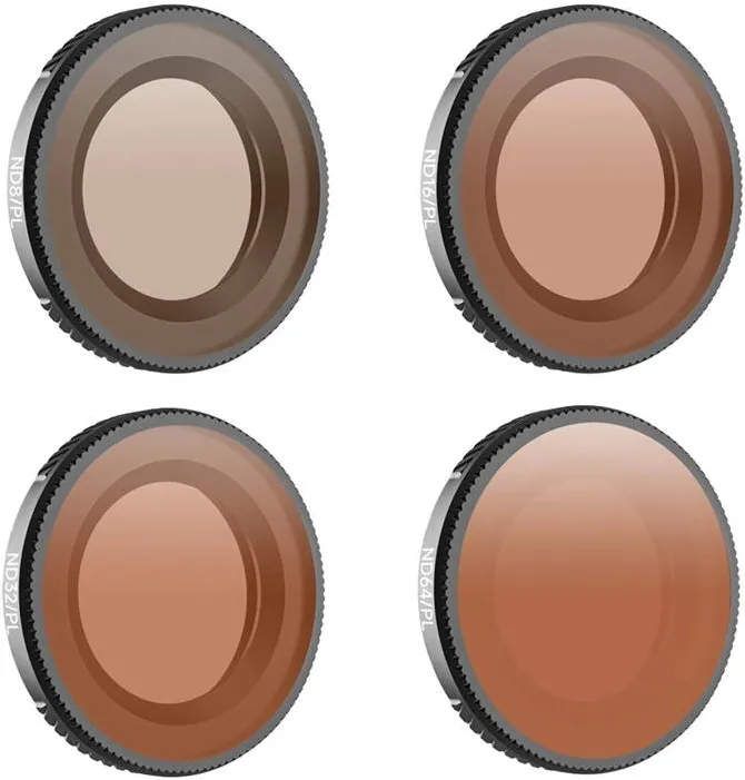 Sunnylife Lens Filter Set – Sunnylife 4pcs ND8/PL + ND16/PL + ND32/PL + ND64/PL for Osmo Nano