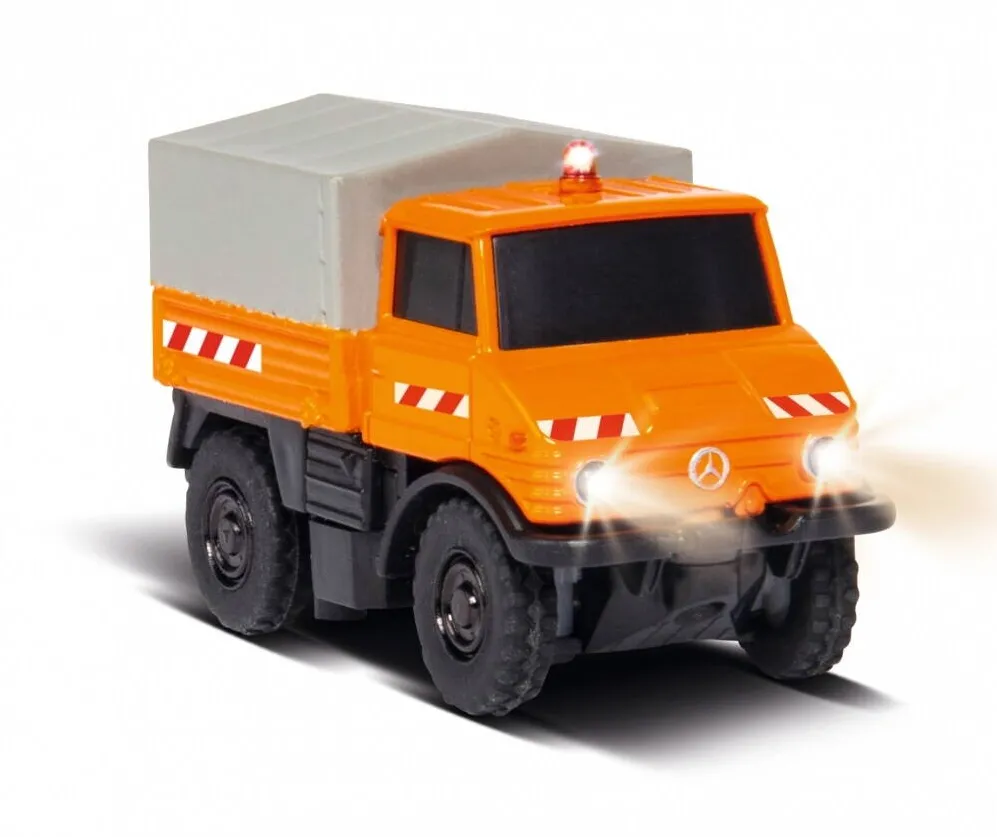 Masina Tamiya Carson Model RC MB Unimog U406 1:87, 2WD, LED, 50x20x21.5mm, set complet