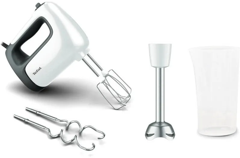 TEFAL Mixer de mana Prep'Mix HT462138, 500W, Alb