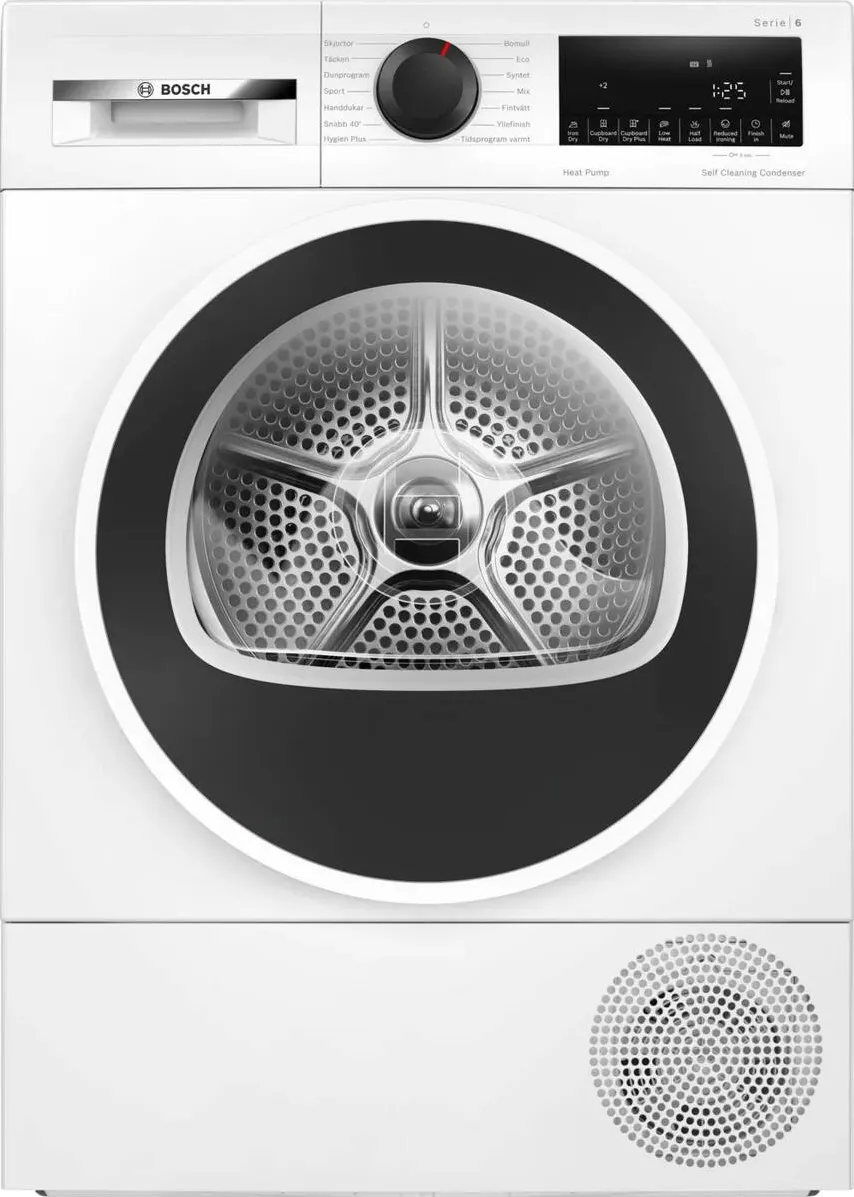Uscator BOSCH WQG2450ISN, 9 kg, D, SelfCleaningCondenser, AutoDry, SensitiveDryingSystem, White