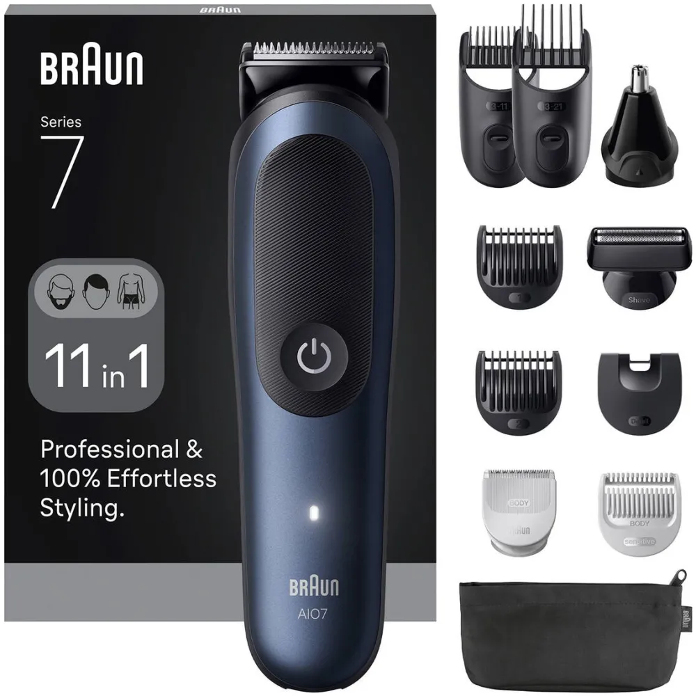 BRAUN AIO7540 All-in-one trimmer, Black/Blue