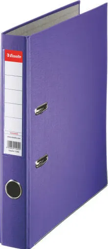 Esselte Biblioraft A4, plastifiat PP, margine metalica, 50 mm, ESSELTE Economy - mov