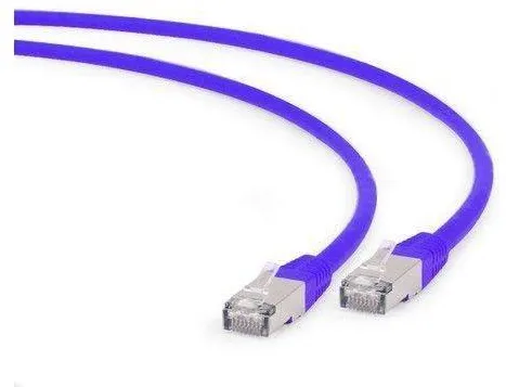 Cablu Gembird patchcord RJ45, cat. 6A, FTP, LSZH, 0.5m, purple