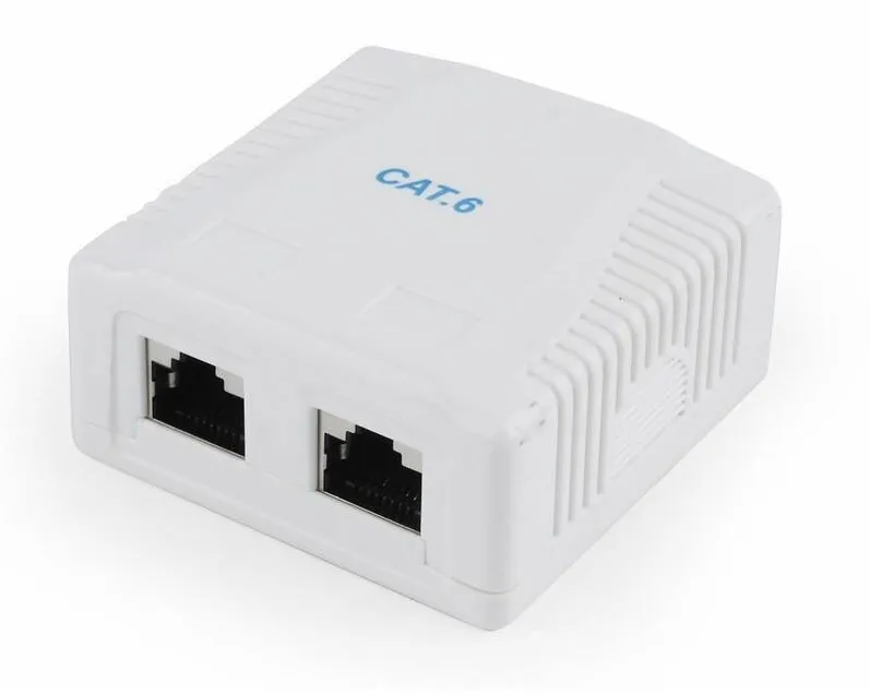 Gembird PRIZA RJ45 GEMBIRD Cat6. pt. FTP, 2 x RJ45, include kit montare, white, "NCAC-2F6-01"