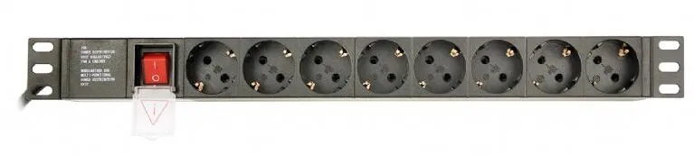 Gembird EG-PDU-014-C14 8 Schuko sockets 1U 16A C14 plug 3 m cable