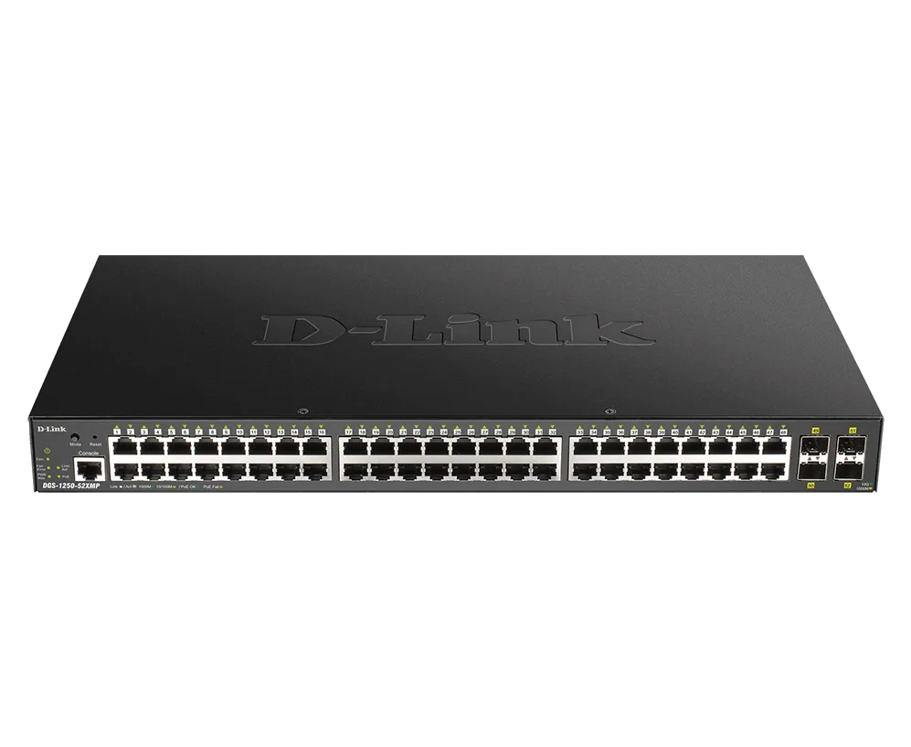Switch D-Link 52-PORT SMART MGD POE+GB 4X 10G