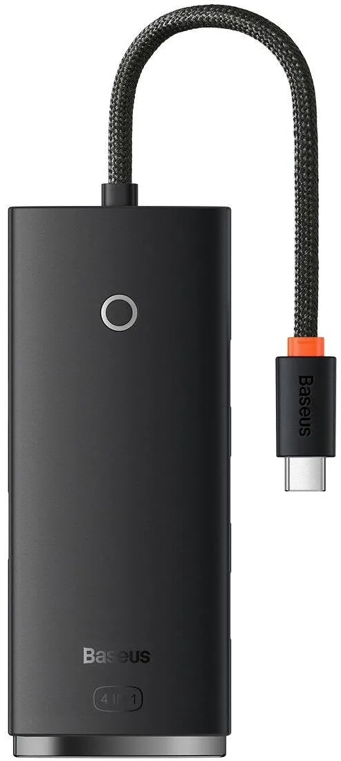 Hub USB Baseus USB Type C - 4x USB 3.0 25cm black (WKQX030301)